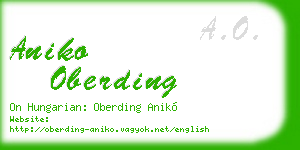 aniko oberding business card